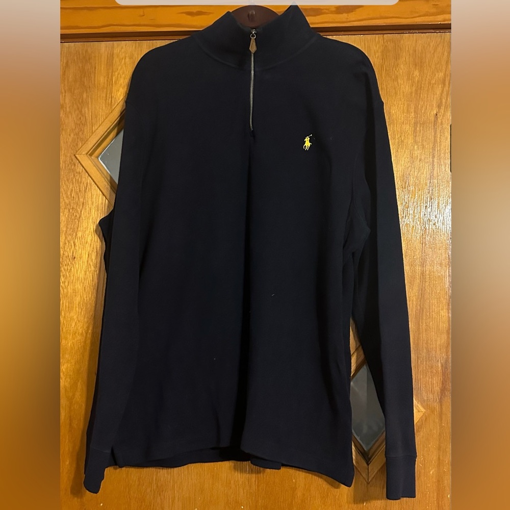 Polo by Ralph Lauren Men’s Navy Zip-Up Sweater